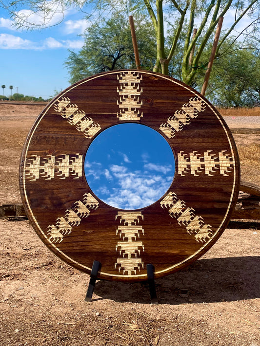 Birds In Flight Basket Mirror